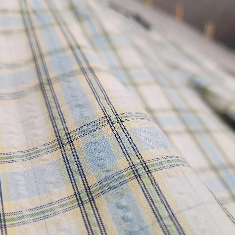 Pantalones de Colección LIZ GOLF Talla 8 Algodón A Cuadros Seersucker Cintura Alta Recortados Preppy Foto 2 de 4