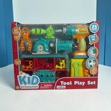 25-Piece Pretend Play Tool Set with Drill, Saw, Screws Accessories Ages 3