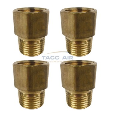 4 Pack 1/2'' Female X 1/2'' Male NPT Pipe Fitting Extender Adapter FIP X MIP Brass