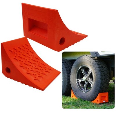 SECURITYMAN Heavy Duty Wheel Chocks (2 Pack) - Durable, Non-Slip, Solid Rubber W