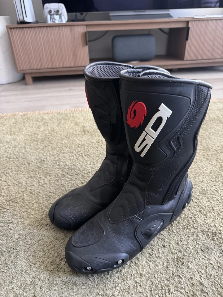 Sidi  Motorcycle Racing Riding Black Boots Men's US 10  - Image 3 of 4