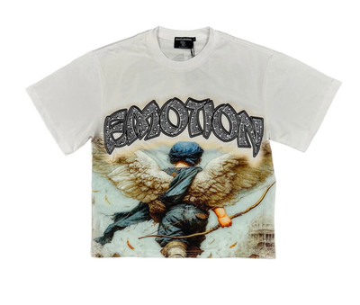 Mixed Emotion High-Quality Tee Short-Sleeve Graphic Print Round Neck T-Shirt Men