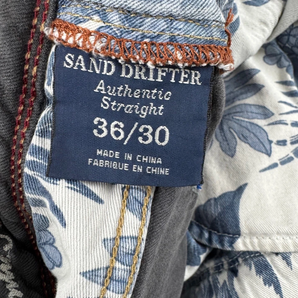 Jeans Tommy Bahama Sand Drifter Auténticos Pierna Recta Gris Denim Para Hombres 36x30 Foto 3 de 4
