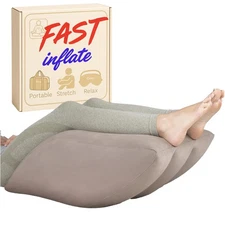 Inflatable Leg Elevation Pillow- Portable Wedge Pillow for Legs with Storage ...