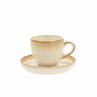 Bitz Espressotasse Mit Untertasse 7 Cl Creme Steingut Nordic Design 29167 Set
