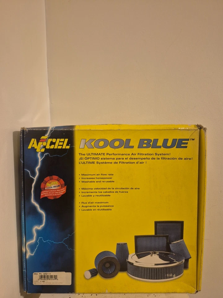 Filtro de aire reutilizable Accel Kool Blue KR2111 1990-93 Acura Integra L4-1,8 L Foto 3 de 4