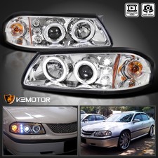 Fits 2000-2005 Chevy Impala Led Halo Projector Headlights Head Lamps Leftright Fits 2000-2005 Chevy Impala Led Halo Projector Headlights Head Lamps Leftright