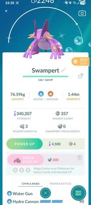 Shiny Swampert Pokemon Garantiert Glück 2019 Legacy Move Registriert Oder 30 Tage