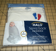 HALO SleepSack 3-Way Adjustable 100 Cotton Swaddle Cream Color Newborn 0-3months