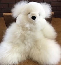 NWOT 11-12 Alpaca Plush Teddy Bear 100 Soft Ivory Alpaca Fiber