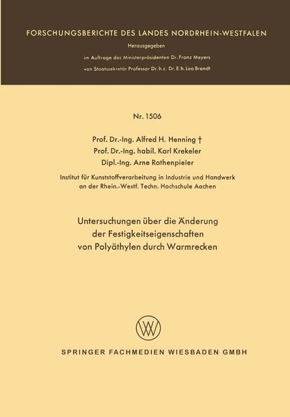 Alfred Hermann Henning | Untersuchungen üBer Die ÄNderung Der...-image