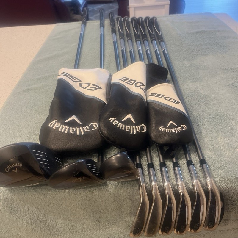 Callaway Edge Women’s Set Driver 3 Wood 6-SW Iron Set Callaway W Flex Shafts