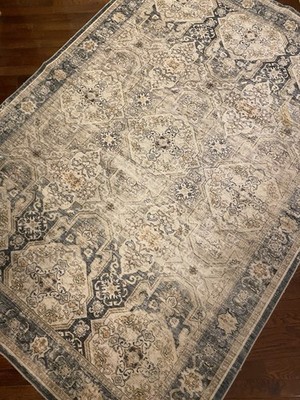 Beautiful Vintage navy 5x7 Washable Rug