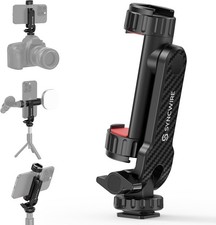 Universal Smartphone Tripod Mount with Dual Cold Shoe for Enhanced Photography