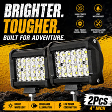 LED Light Bar Spot Flood Combo 12000LM Truck Offroad ATV SUV Pods
