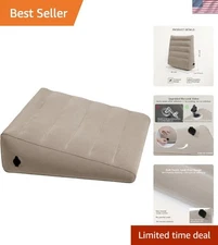 Inflatable Travel Wedge Pillow - Lightweight Comfort & No-Leak Design, 24.8" ...