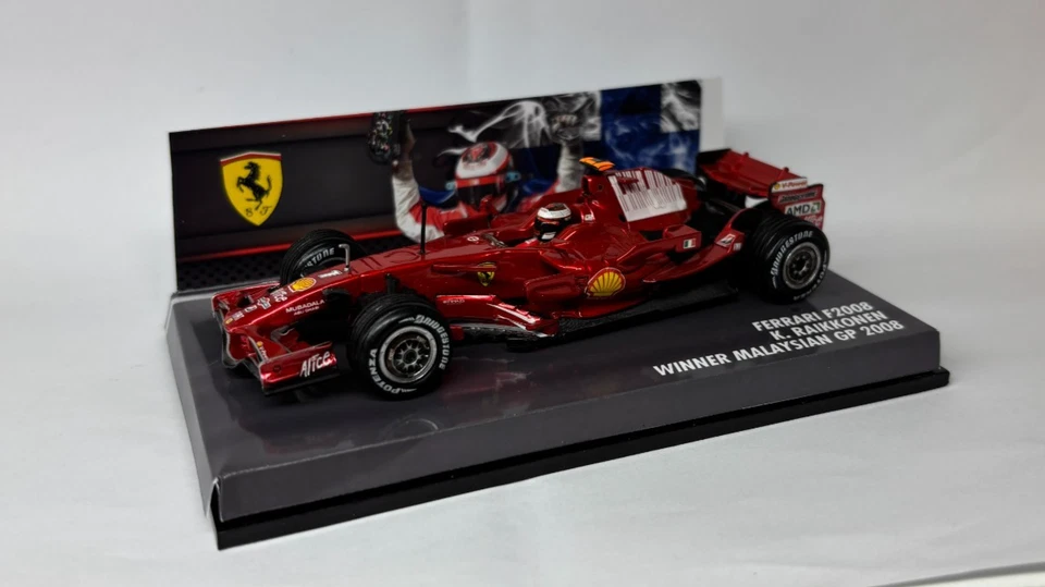 Ferrari f2008 Raikkonen winner Malaysian Gp 2008 1/43 1:43 hot wheels f 2008 - Immagine 4 di 4