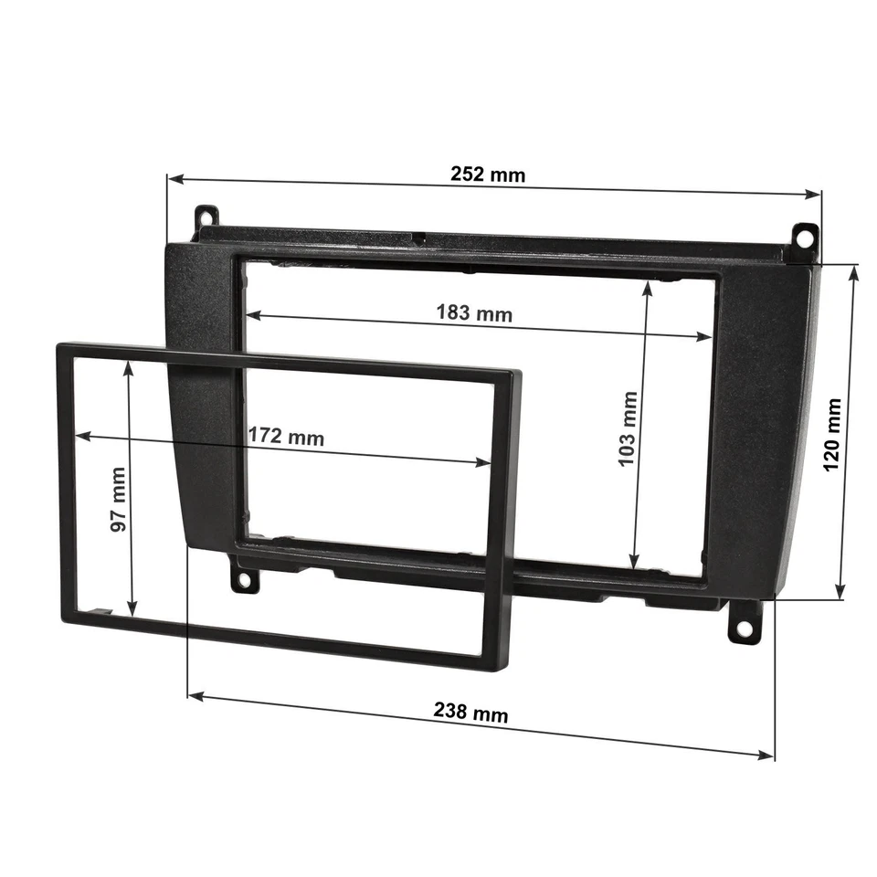 Kit cache radio double DIN pour Mercedes CLK W209 Facelift 2004-2010 sw - Photo 4/4