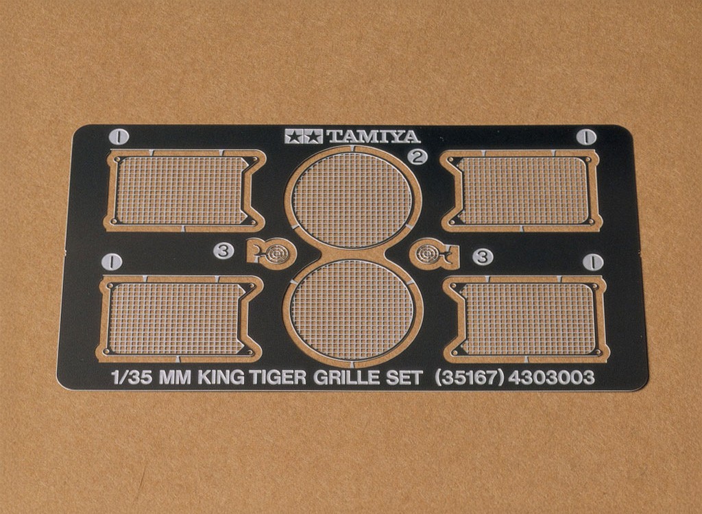 Tamiya 1:35 King Tiger Etched Grille Plastic Model Kit