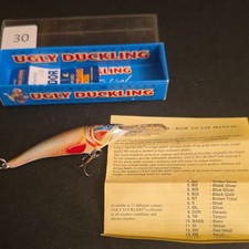 Vintage Ugly Duckling Fishing Lure w/ Original Box & Insert Crankbait