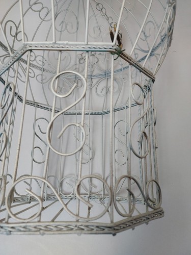 Lockiger Draht Deko Vogelkäfig Heißluftballon Form Französisch Shabby Chic 12x17 - Bild 9 von 18