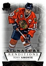 Tony Amonte Blackhawks Signature Renditions 2017-18 UD The Cup Blank Back