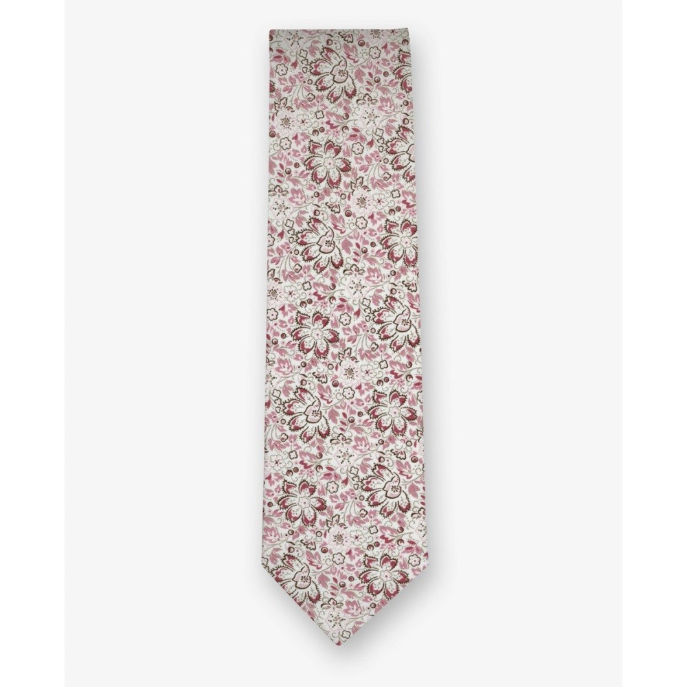 Ploenes Real Guys Men's Silk Tie Red Beige Floral 6340K006XM 006