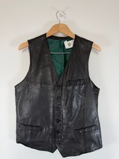 Vintage Leather Vest Size: 52