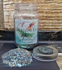 Dragonfly wings sparkling Glitter Mix (2oz) by ReptilesAndResin glitter