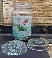 Dragonfly wings sparkling Glitter Mix (2oz) by ReptilesAndResin glitter
