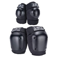 187 Killer Pads Knee Pads Elbow Pads Combo Pack Black Large X Large