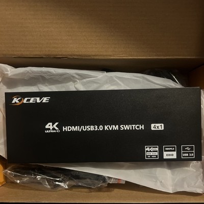 Kceve HDMI KVM SWITCH. USB 3.0 HDMI . Free ship