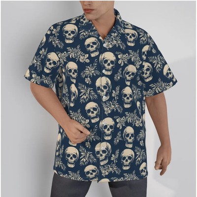 Badass Skull Horror Hawaiian Shirt Aloha Beach Top