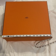 Big Hermes Empty Box With ribbon and tissue papers see image for dimensions