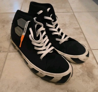 OFF-WHITE Virgil Abloh Sneaker VULC HI TOP Schwarz US Gr. 10 EU Gr. 43