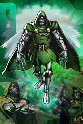 619871 Villains Dr. Doom Dr. Octopus Kraven Hunter Wall Print Poster