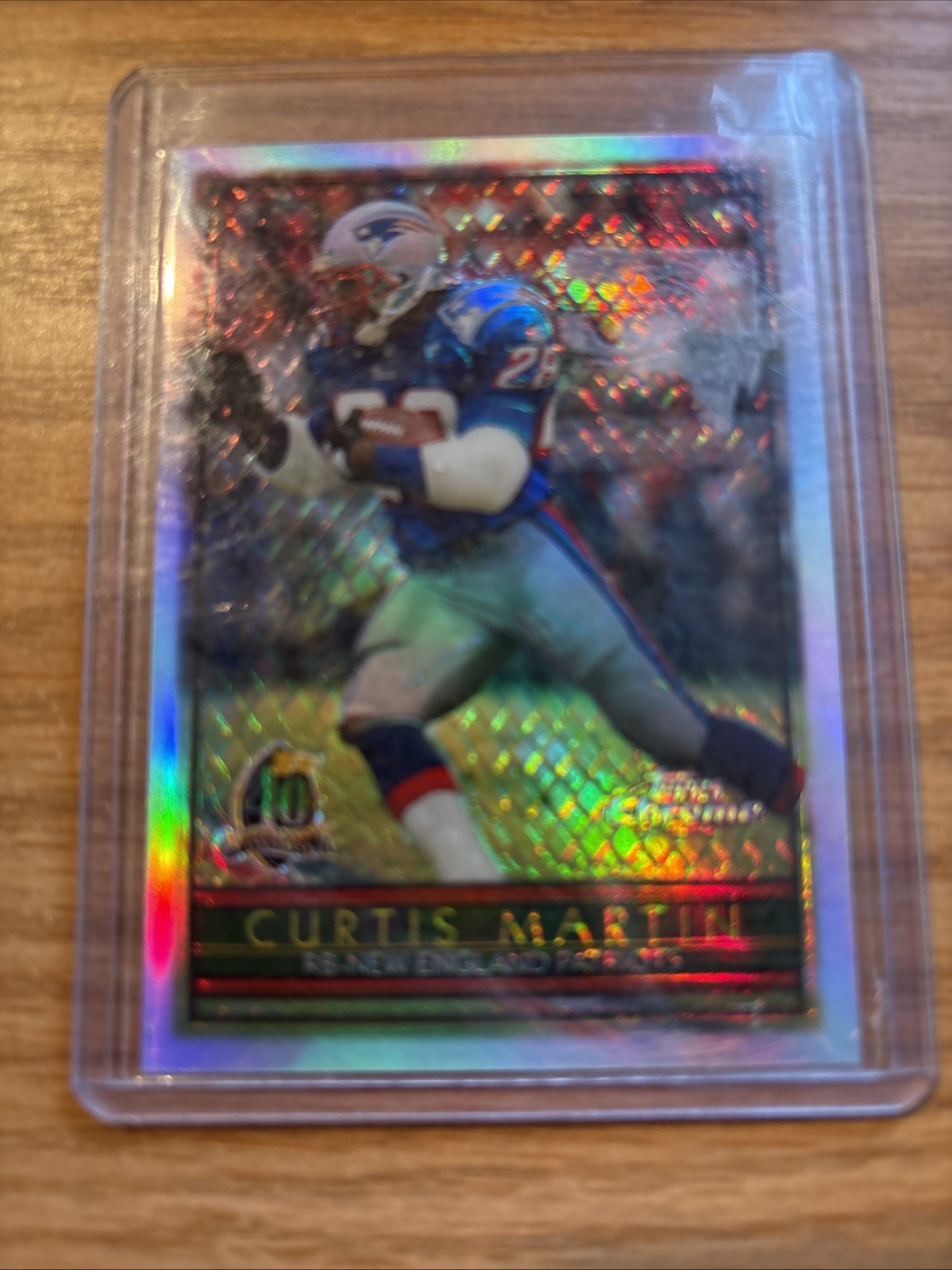 1996 Topps Chrome Curtis Martin Refractor #100 Patriots