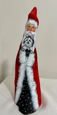 Shih Tzu & Old Time Santa Hand Painted original Cypress Knees. Ann Hedberg