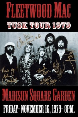 Fleetwood Mac Tusk Tour 1979 Concert Poster