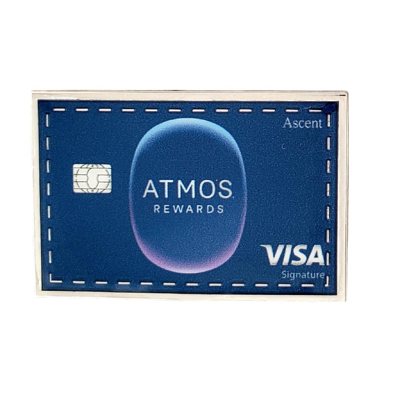 Atmos Rewards Visa Signature Credit Card Lapel Pin Ascent Alaska Airlines Promo