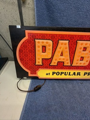 超希少‼︎Blue Ribbon BEER木製看板 VINTAGE PABST BLUE RIBBON BEER LIGHT UP SIGN 36” X 10” GREAT