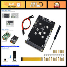 Dual M.2 NVMe SSD HAT for Raspberry Pi 5 - 2 Slots NAS RAID Kit, PCIe 500MB/s