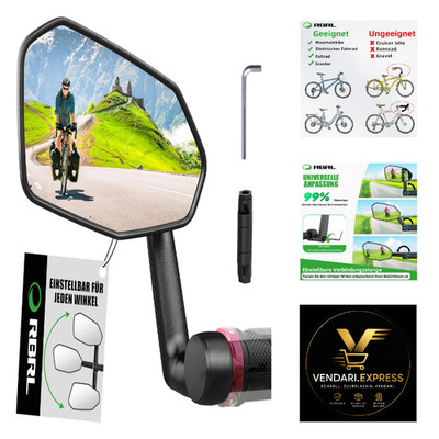 RBRL Fahrradspiegel 360 Verstellbar Bruchfest Langlebig