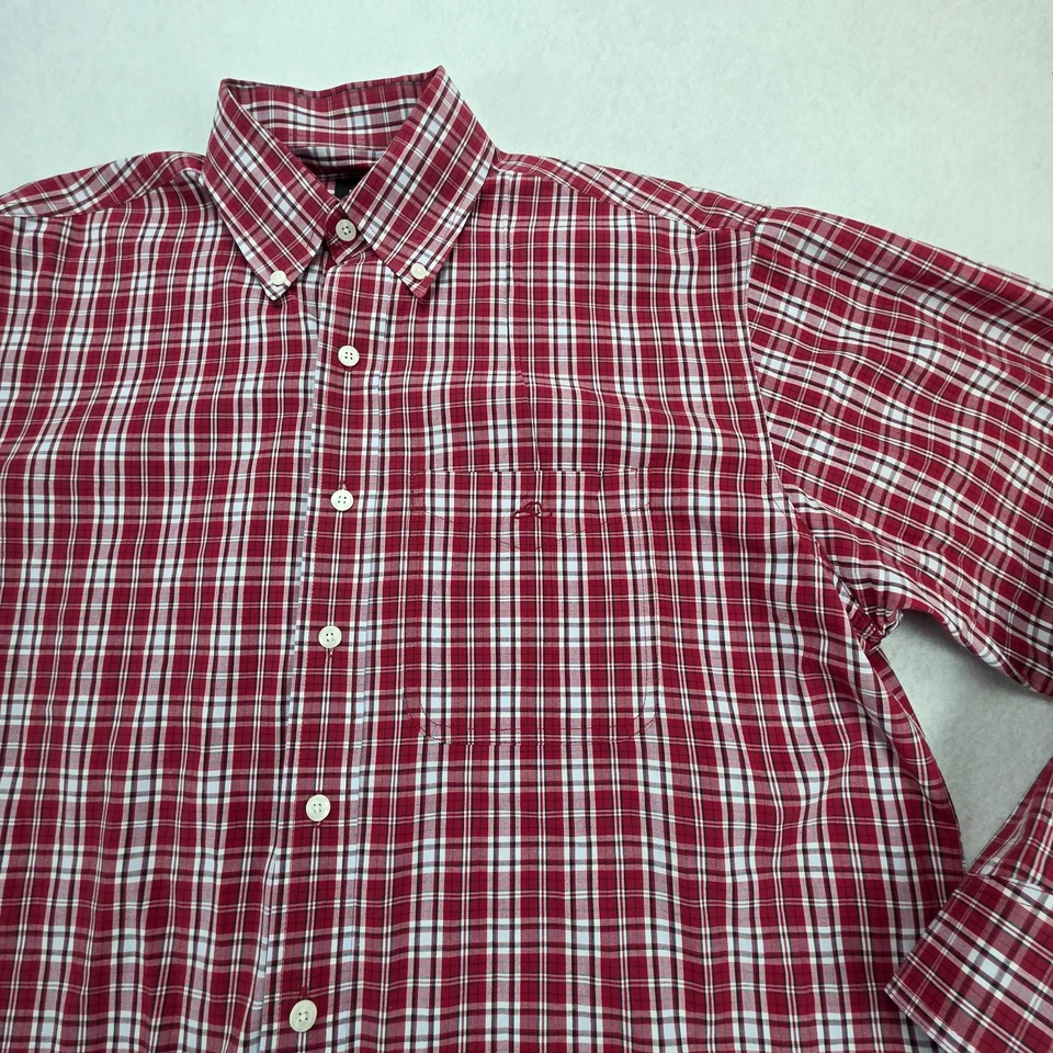 Resol Rodeo Gear мужские средний красный клетку длинным рукавом на пуговицах родео Western - Изображение 2 из 4