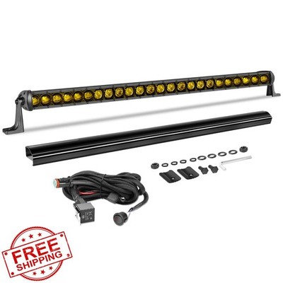 AKD 30'' Amber LED Light Bar Kit OSRAM 168W Slim Combo Spot Flood Truck SUV
