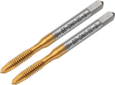 2Pcs 6-32 UNC B2 Spiral Point Thread Tap, Screw Tap Threading Tapping Tool, Tita