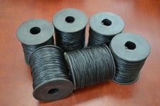 12 ROLLS - 100 METERS BLACK WAXED COTTON BEADING CORD STRING 1MM