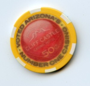.50 Chip from the Cliff Castle Casino Camp Verde Arizona