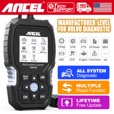 ANCEL VOD700 OBD2 Scanner Fit For VOLVO Diagnostic tool Full Systems Code Reader