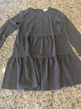 ASOS Design Women's Long Sleeved Tiered Smock Mini Dress khaki size US 8